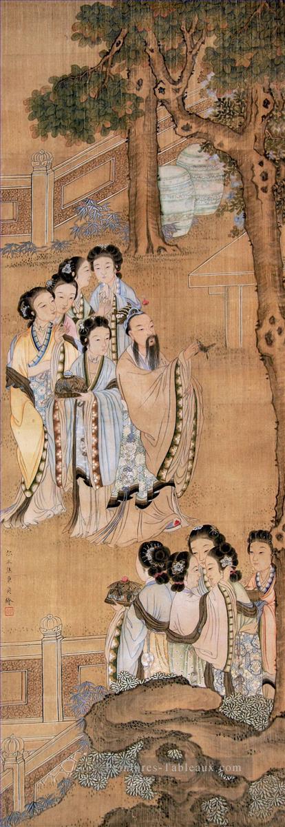 Xiong bingzhen femmes Art chinois traditionnel Peintures à l'huile